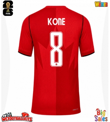Canada Ismael Kone #8 Replica Home Stadium Shirt for Women World Cup 2026 Short Sleeve